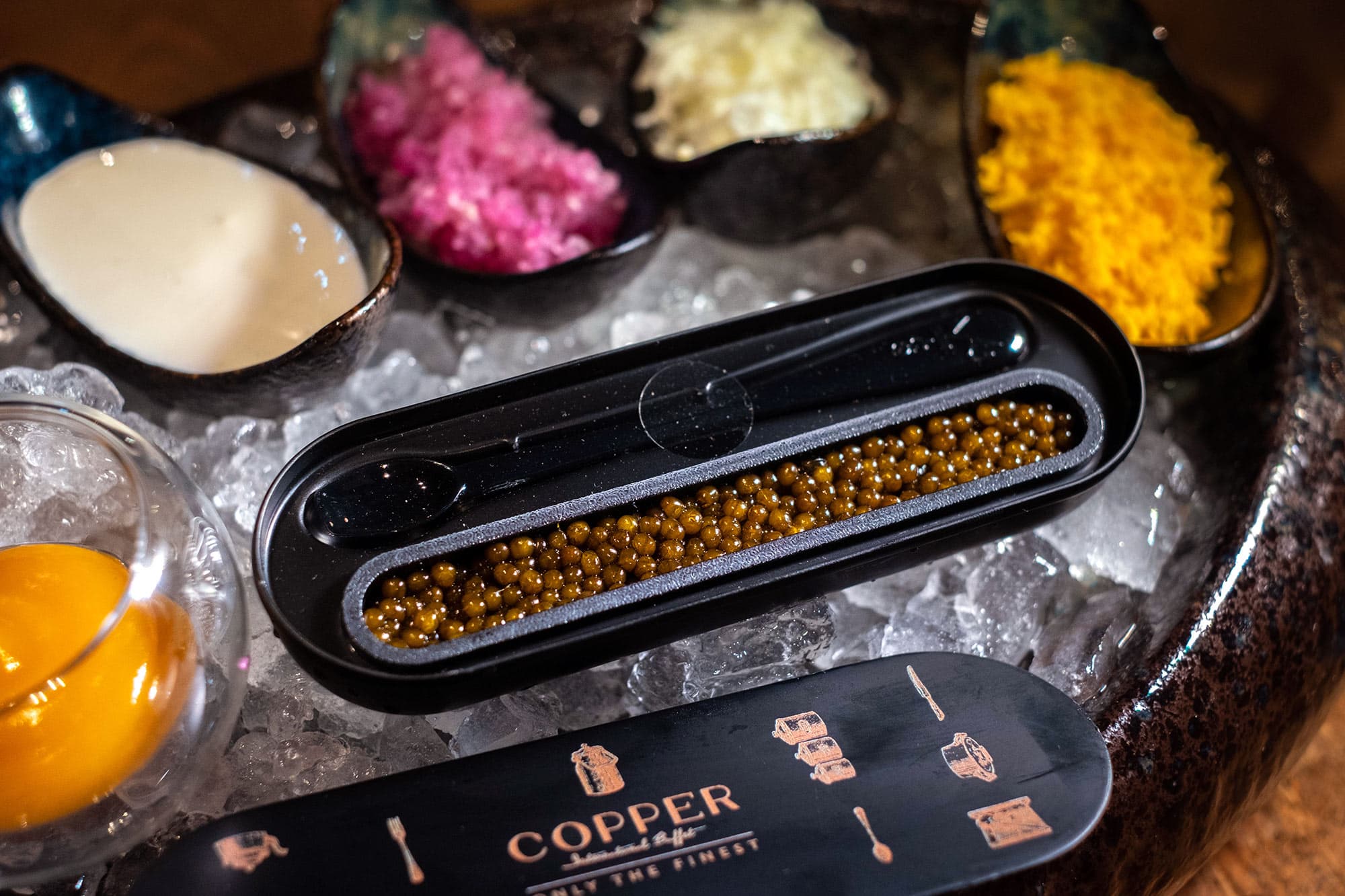 Copper Buffet Caviar Set
